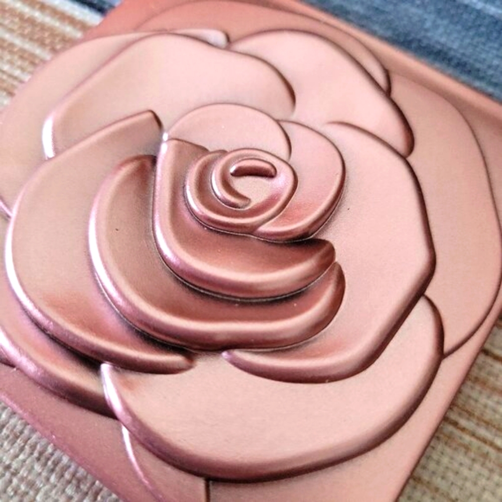 ๐นElegant Pink Rose Design Compact Pocket Makeup Mirror Normal & Magnifying - Picture 3 of 11
